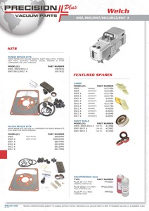 Ressort de compression, piston, Fisher Scientific, Welch, Maxima, DirecTorr, Pièce# 619426